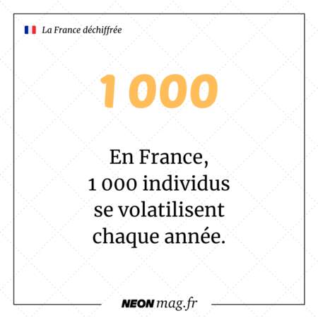 En France, 1 000 individus se volatilisent chaque année