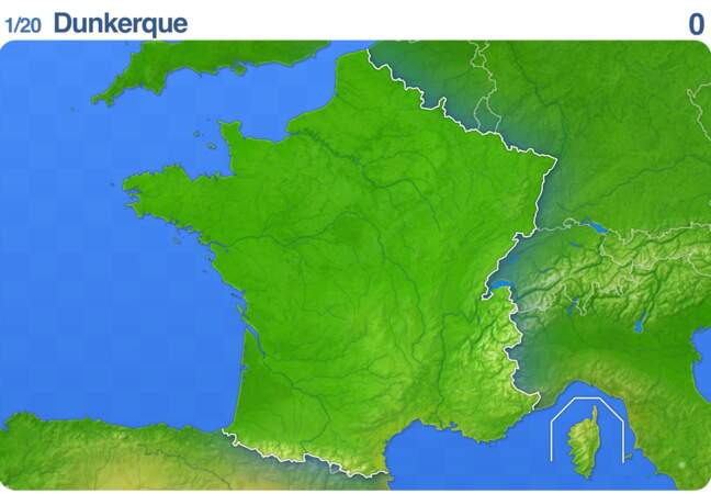 Placez les villes de France sur une carte