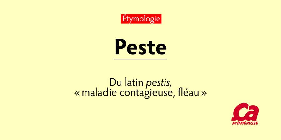Peste, du latin pestis, "maladie contagieuse, fléau"