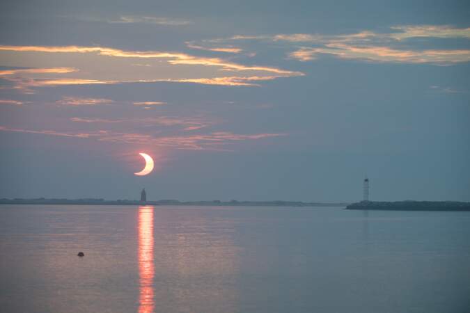 Lever de soleil à Lewes Beach, dans le Delaware, Etats-Unis. 