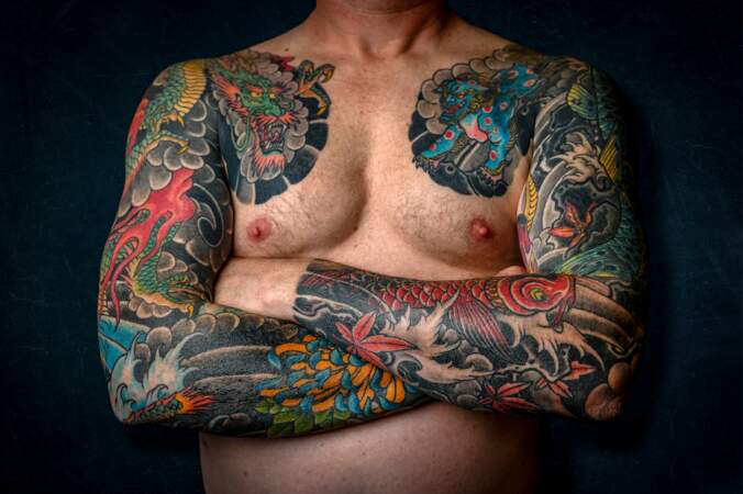 L’irezumi, tatouage traditionnel au Japon.