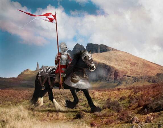 Le chevalier, un homme d'armes combattant à cheval