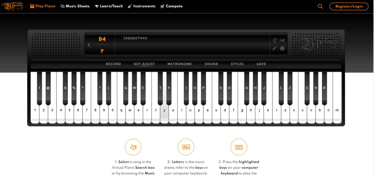 Jouez au piano avec Virtual Piano