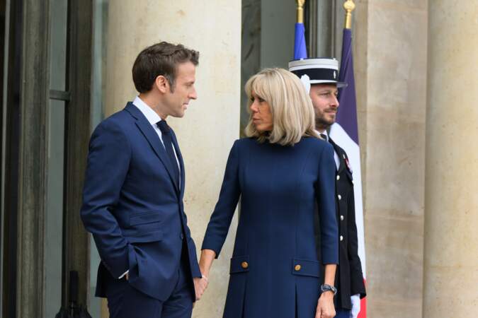 Emmanuel et Brigitte Macron à L'Elysée