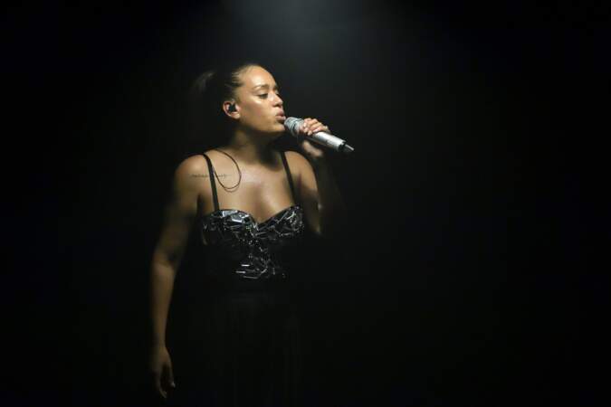 Paris : Amel Bent performs live