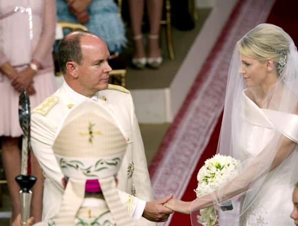 MONACO: Princess Charlene and Prince Albert at Sainte Devote