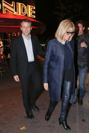 Emmanuel et Brigitte Macron au restaurant "La Rontonde" à Paris