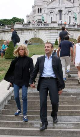 Emmanuel et Brigitte Macron à Montmartre
