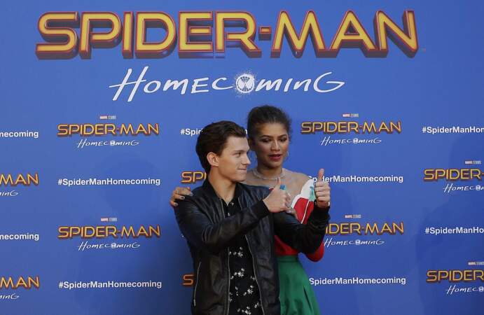 2018 : Zendaya et Tom Holland à l'avant-première de Spider-man Homecoming, Barcelone