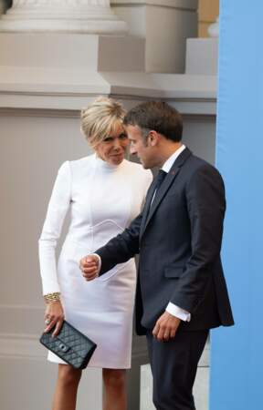 Brigitte et Emmanuel Macron au dîner du sommet de l'OTAN à Vilnius (Lituanie)