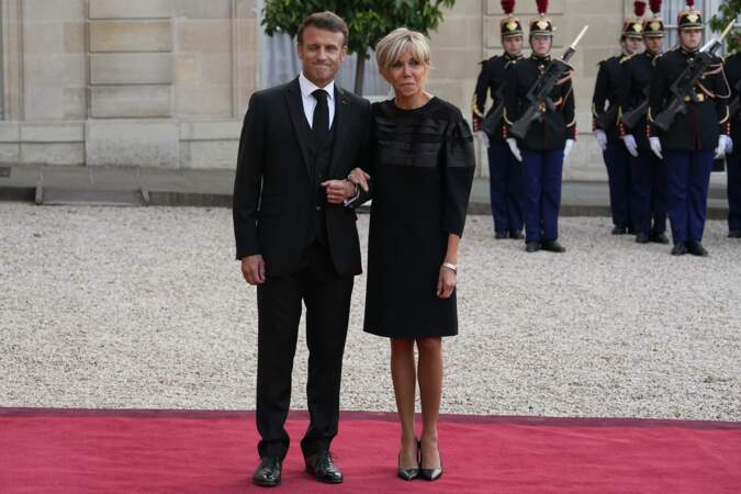 Brigitte et Emmanuel Macron à l'Elysée pour le sommet "Global Climate Finance"