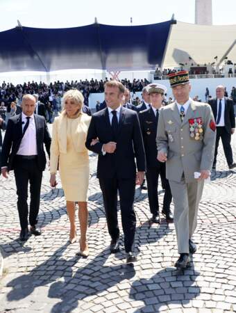 Brigitte et Emmanuel Macron lors des célébrations du 14 juillet