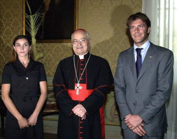 Clotilde Courau et Emmanuel-Philibert de Savoie visitent la cathédrale de Palerme, en 2003.