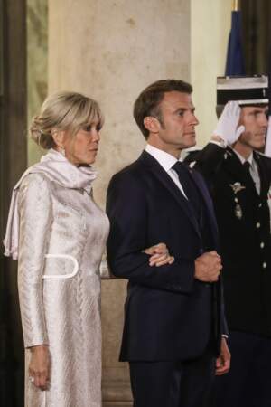 Brigitte Macron et Emmanuel Macron à l'Elysée, en 2023