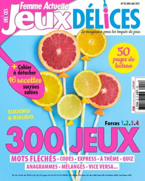 Achat Femme Actuelle Jeux Délices n°22 24 mars 2022 version ...